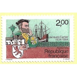 Timbre poste - France 1984 - Y&T N°2307 - Jacques CARTIER