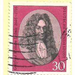 Timbre Allemagne 24 août 1966 250eme aniversaire de la mort de G.W. Leibniz